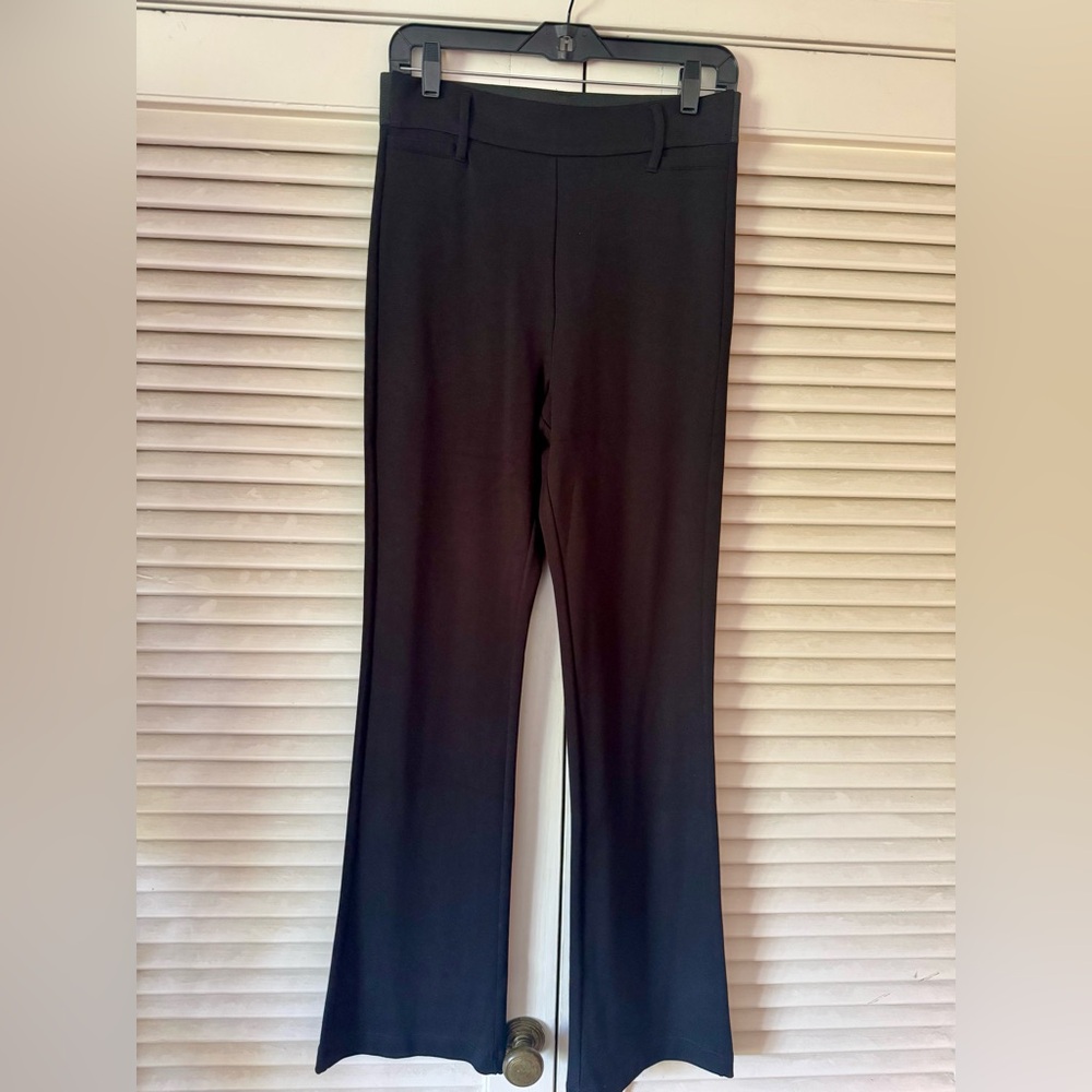 NWT STOOSH BLACK PONTE PULL ON STRETCH BOOTCUT PANTS SIZE LARGE